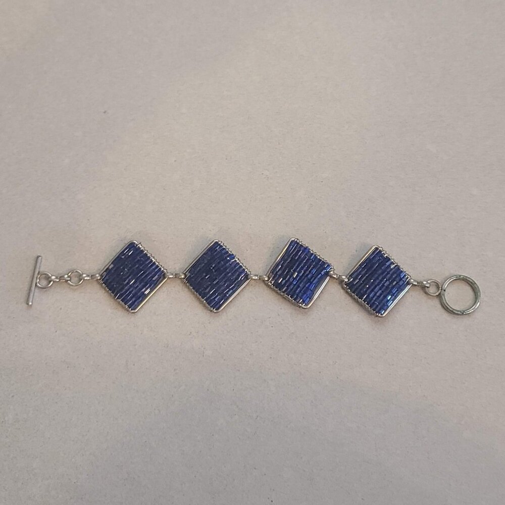 Handmade Blue Beaded Bracelet